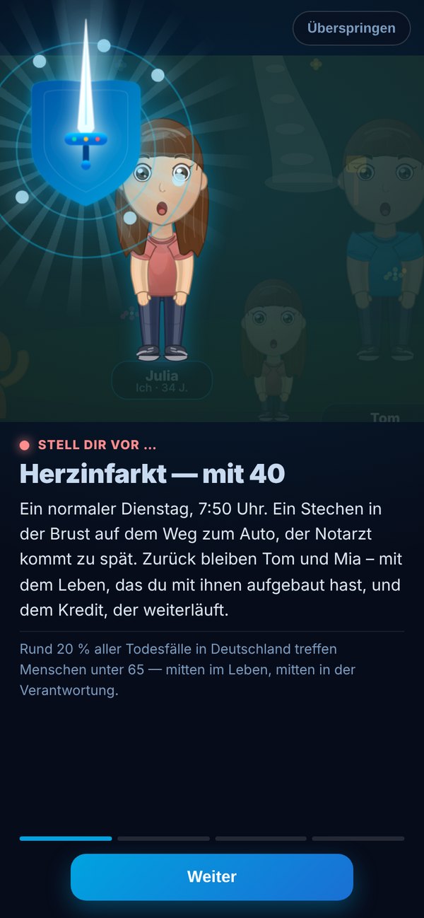 Schadenfilm „Herzinfarkt – mit 40“ auf dem Smartphone